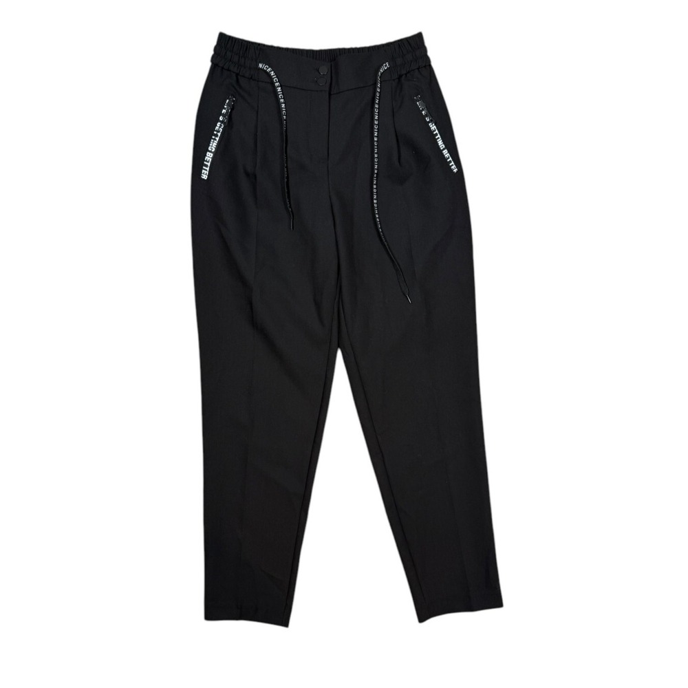 Vangeliza Women's Black Drawstring Pants Size EU 36 US 8